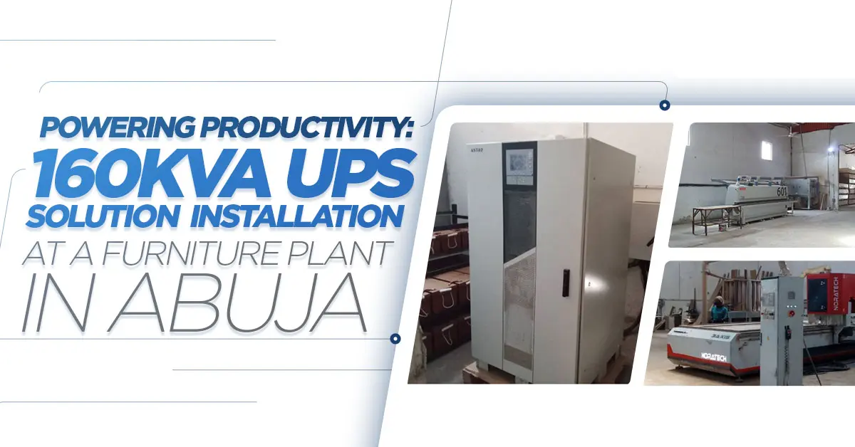 160KVA UPS Boosts CNC Uptime at Furniture Plant